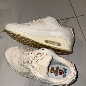 Nike Women's Sneakers in White and Tan